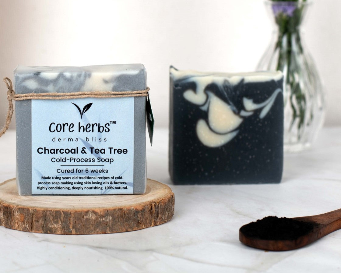 Charcoal & Tea Tree Cold Process Artisanal Handmade Soap