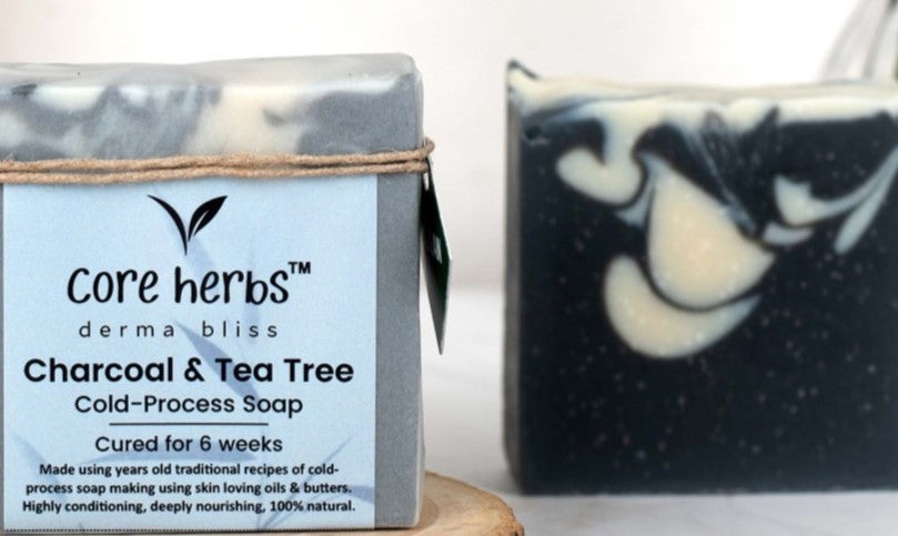 Charcoal & Tea Tree Cold Process Artisanal Handmade Soap