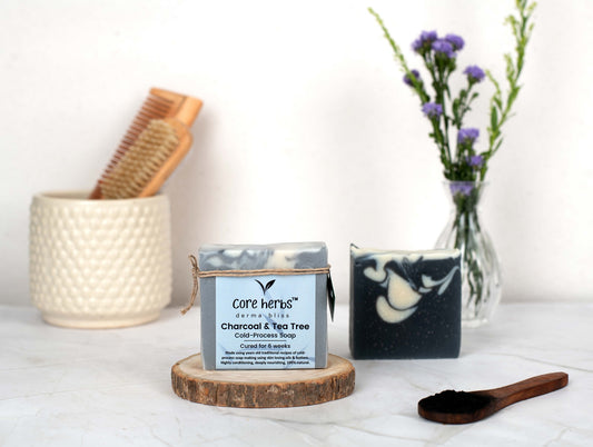 Charcoal & Tea Tree Cold Process Artisanal Handmade Soap